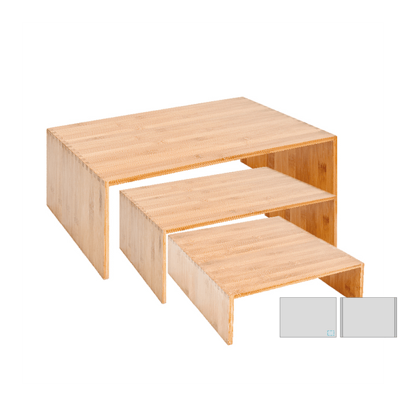 3 Lifting Displays with Different Sizes for Bamboo Buffet